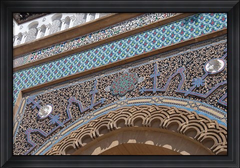Framed Morocco, Casablanca, Ornate Royal Palace entry Print