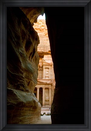 Framed Jordan, Petra, Jordan&#39;s Treasury, Ancient Architecture Print