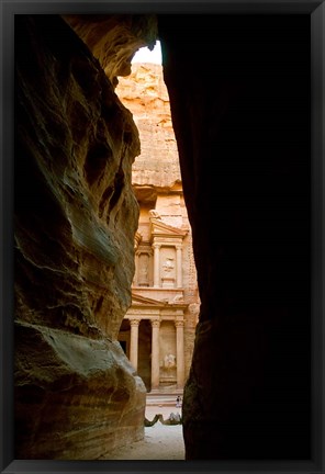 Framed Jordan, Petra, Jordan&#39;s Treasury, Ancient Architecture Print