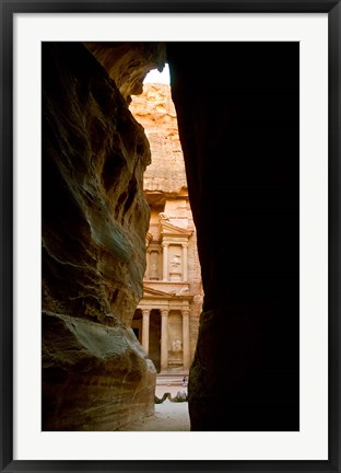 Framed Jordan, Petra, Jordan&#39;s Treasury, Ancient Architecture Print