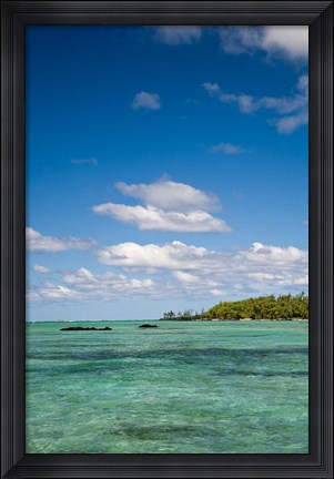 Framed Ile Aux Cerf, East end of Mauritius, Africa Print