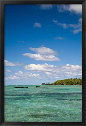 Framed Ile Aux Cerf, East end of Mauritius, Africa Print