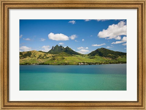Framed Lion Mountain, South East Mauritius, Africa Print