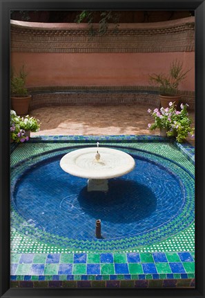 Framed Jardin Majorelle, Marrakech, Morocco, North Africa Print