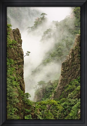 Framed Mist on peaks and valleys, Grand Canyon, Mt. Huang Shan Print