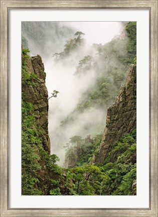Framed Mist on peaks and valleys, Grand Canyon, Mt. Huang Shan Print