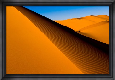 Framed Desert Dunes of the Erg Murzuq, Libya Print