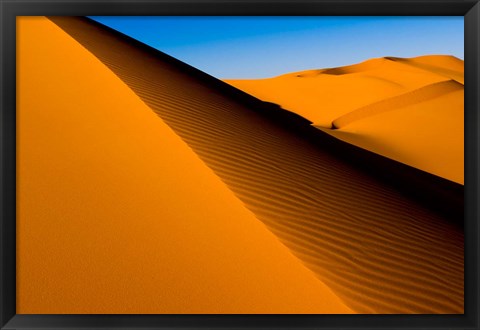 Framed Desert Dunes of the Erg Murzuq, Libya Print