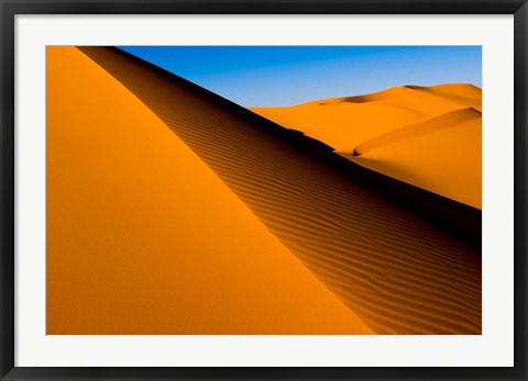 Framed Desert Dunes of the Erg Murzuq, Libya Print