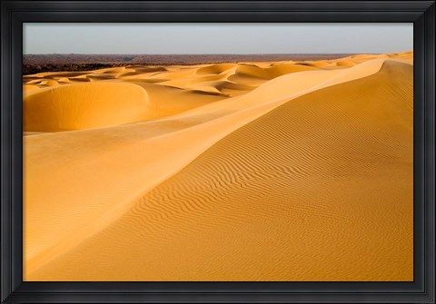 Framed Mauritania, Adrar, Amatlich, View of the desert Print