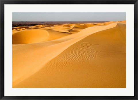 Framed Mauritania, Adrar, Amatlich, View of the desert Print