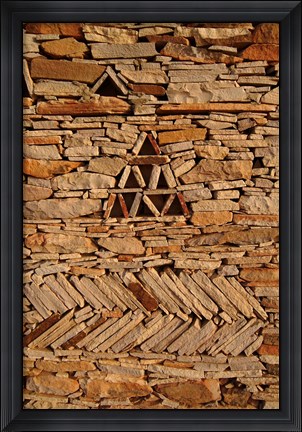 Framed Mauritania, Adrar, Chinguetti, Stone pattern Print