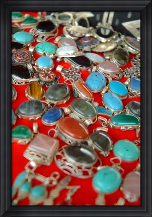 Framed Mauritania, Adrar, Chinguetti, Stones and jewellery Print