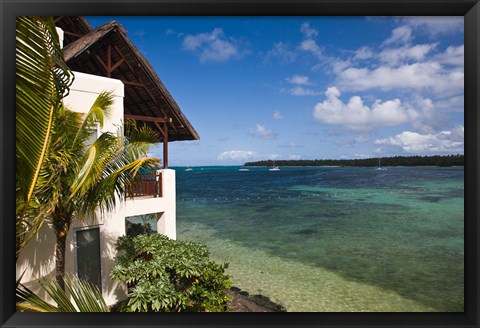 Framed Mauritius, Le Touessrok Resort Hotel, Resort bungalow Print