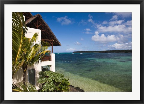 Framed Mauritius, Le Touessrok Resort Hotel, Resort bungalow Print