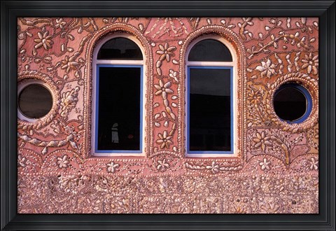 Framed Inlaid Shells Adorn Restaurant Walls, Morocco Print