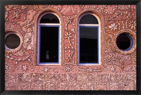 Framed Inlaid Shells Adorn Restaurant Walls, Morocco Print