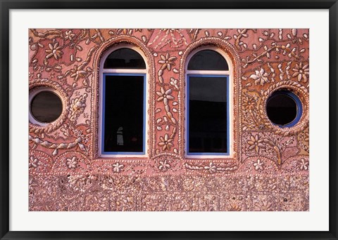 Framed Inlaid Shells Adorn Restaurant Walls, Morocco Print