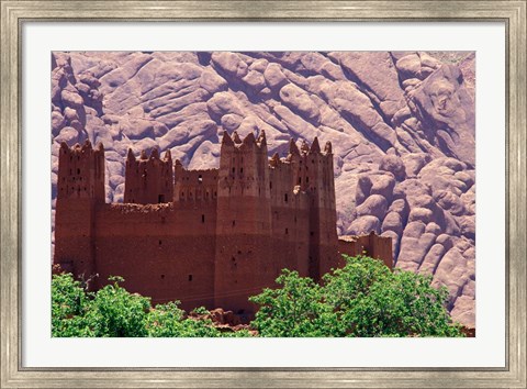 Framed Kasbah and Unique Rock Formation, Morocco Print