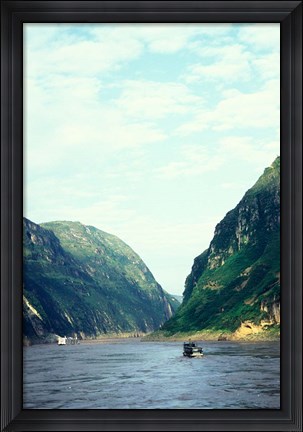 Framed Landscape of Wu Gorge, Three Gorges, Yangtze River, China Print