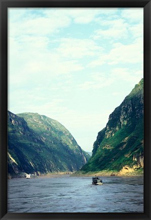 Framed Landscape of Wu Gorge, Three Gorges, Yangtze River, China Print