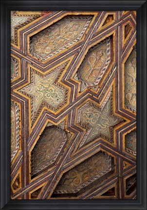 Framed Intricate Ceiling Design, Morocco Print