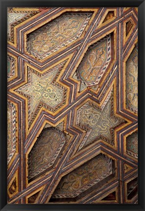 Framed Intricate Ceiling Design, Morocco Print