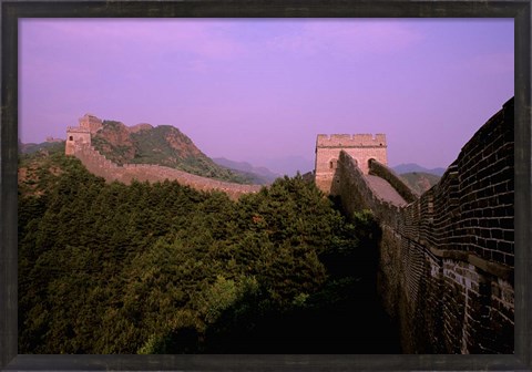 Framed Morning View of The Great Wall of China, Beijing, China Print