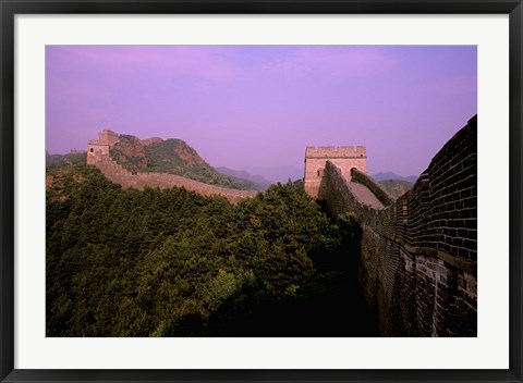 Framed Morning View of The Great Wall of China, Beijing, China Print