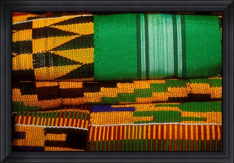 Framed Kente Cloth, Artist Alliance Gallery, Accra, Ghana Print