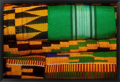 Framed Kente Cloth, Artist Alliance Gallery, Accra, Ghana Print