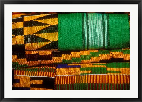 Framed Kente Cloth, Artist Alliance Gallery, Accra, Ghana Print