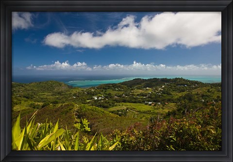 Framed Mauritius, Mt Lubin, View from Mt Limon Print