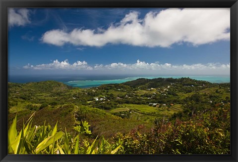 Framed Mauritius, Mt Lubin, View from Mt Limon Print