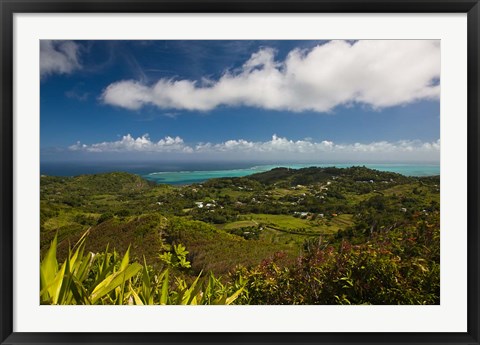 Framed Mauritius, Mt Lubin, View from Mt Limon Print