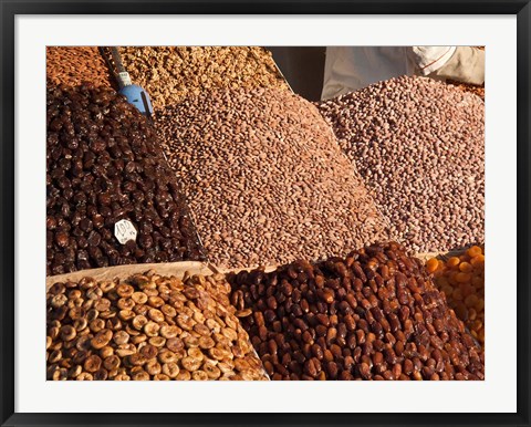 Framed Jemaa el-Fna market, Marrakech, Morocco Print