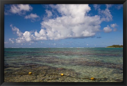 Framed Mauritius, Southern Mauritius, Blue Bay, oceanfront Print