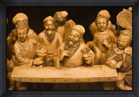 Framed Jade carving at Suzhou Museum, Suzhou, Jiangsu, China Print