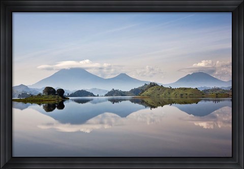 Framed Lake Mutanda near Kisoro, Virunga Volcanoes, Uganda Print