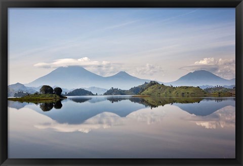 Framed Lake Mutanda near Kisoro, Virunga Volcanoes, Uganda Print