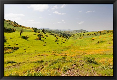 Framed Landscape, Gonder and Lake Tana, Ethiopia Print