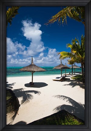 Framed Le Touessrok Resort Beach, Mauritius Print