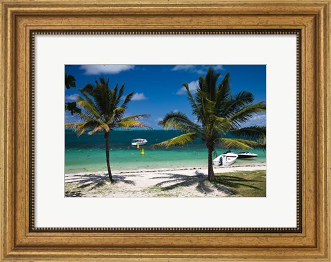 Framed Mauritius, Belle Mare, East Coast beachfront Print