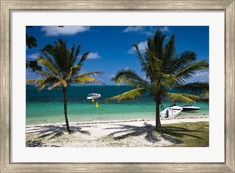 Framed Mauritius, Belle Mare, East Coast beachfront Print