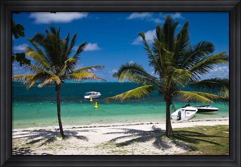 Framed Mauritius, Belle Mare, East Coast beachfront Print