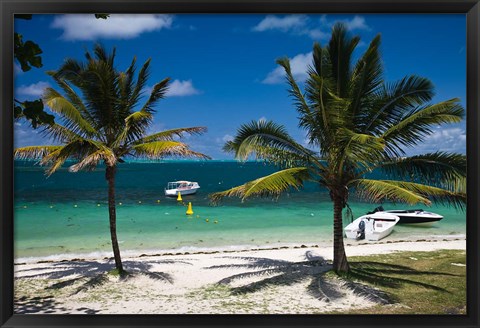 Framed Mauritius, Belle Mare, East Coast beachfront Print