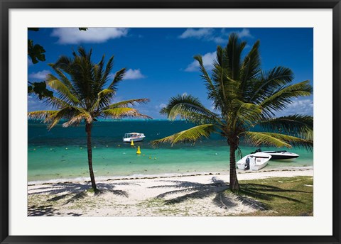 Framed Mauritius, Belle Mare, East Coast beachfront Print