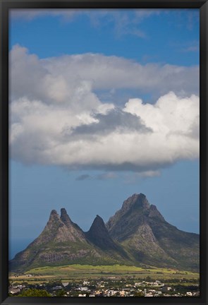 Framed Mauritius, Curepipe, Mountains from Trou aux Cerfs Print