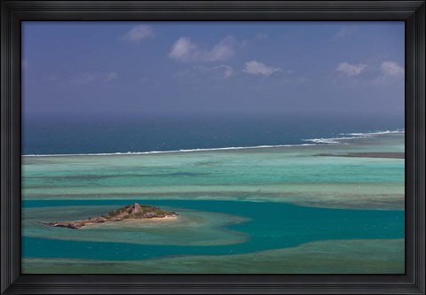Framed Mauritius, Rodrigues Island, Lagoon and Ile Hermitage Print
