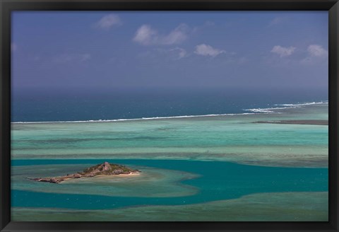 Framed Mauritius, Rodrigues Island, Lagoon and Ile Hermitage Print